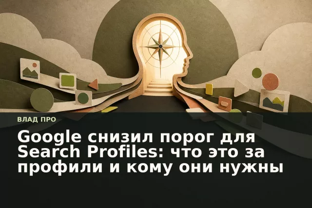 Абстрактная бумажная композиция: несколько контентных потоков сходятся в единый профиль автора в поиске.