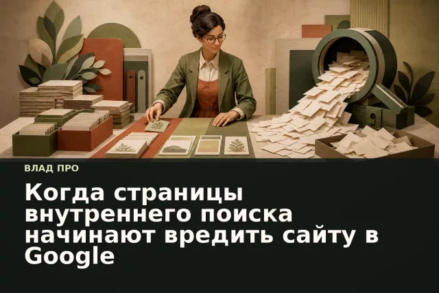 Иллюстрация: полезные страницы отделяют от потока однотипных результатов внутреннего поиска.