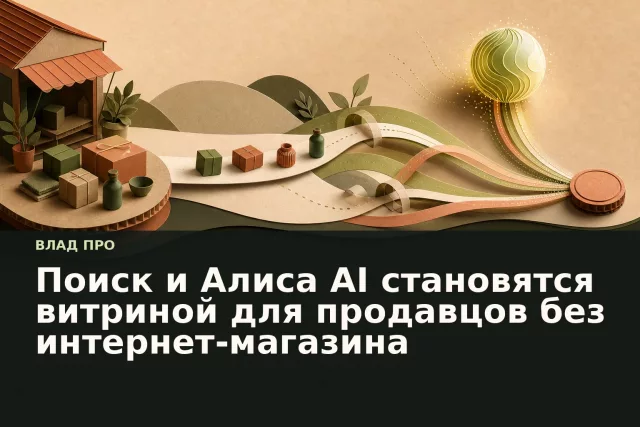 Товары на бумажной витрине движутся по разветвлённым маршрутам к поиску, AI-помощнику и единому оформлению заказа.
