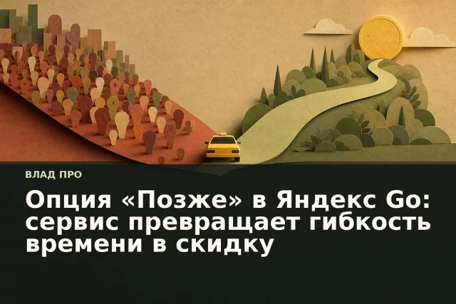 Стилизованный автомобиль у развилки между загруженным маршрутом и спокойным маршрутом со скидкой.